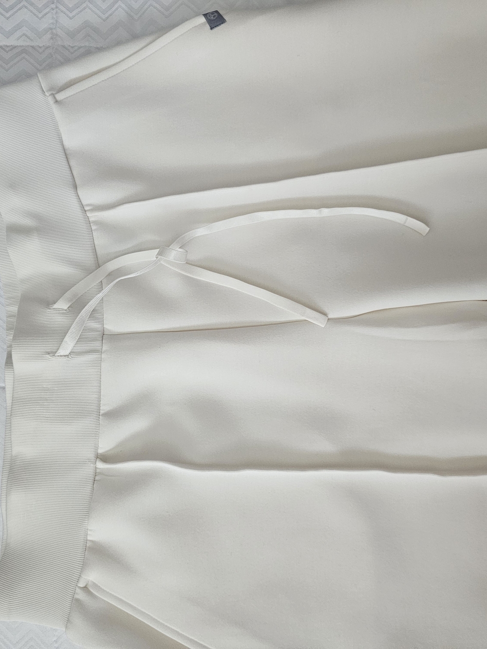 T by Talbots AirKnit Stretch Wide Leg Pants in an off-white/cream - Picture 5 of 7